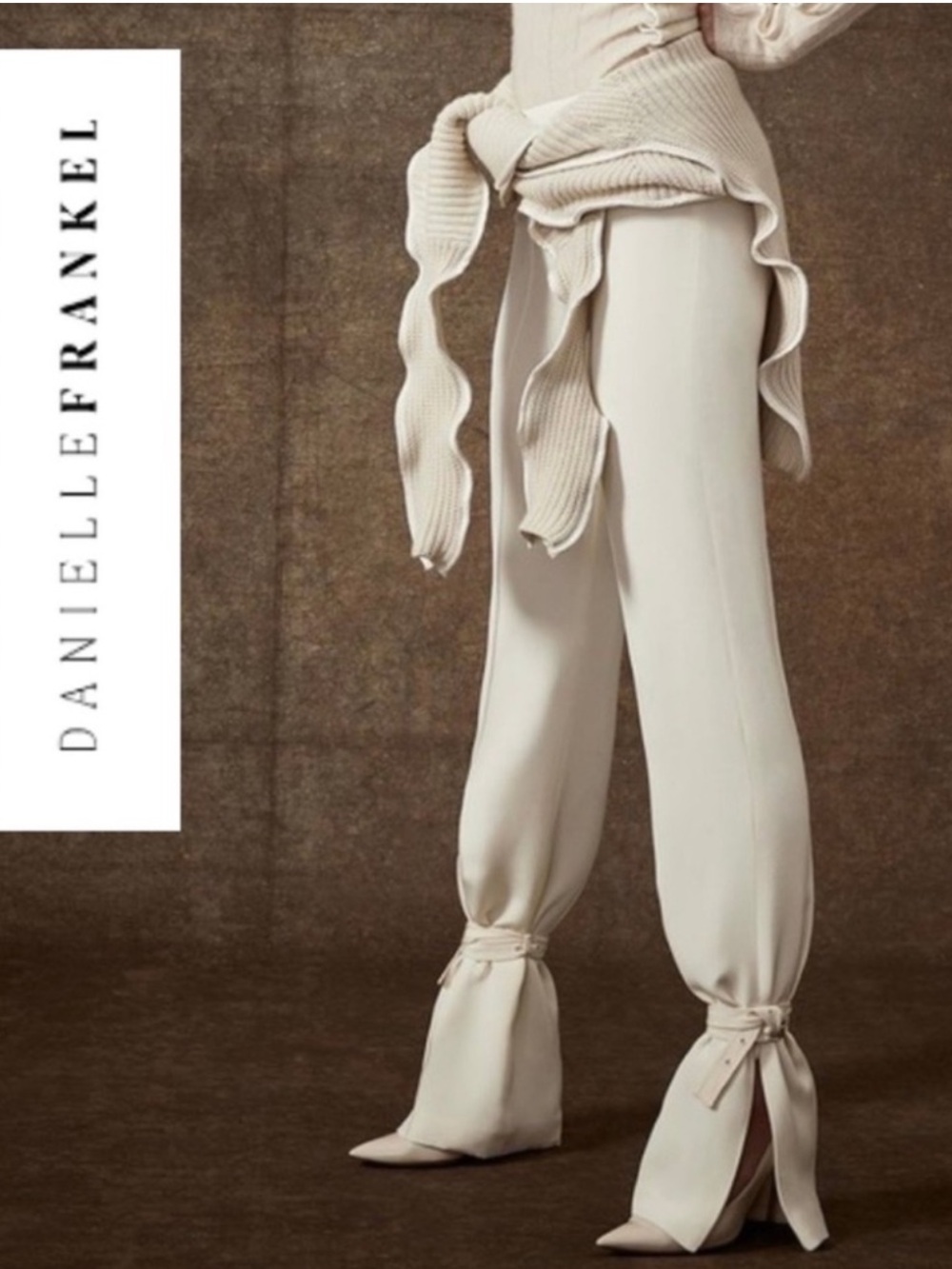 Danielle Frankel silk buckle bottom trousers